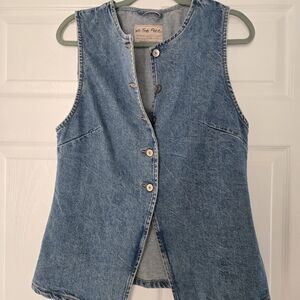 Denim Button-Up Vest